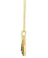 Le Vian Ombre Citrine (3/8 ct. t.w.) & Diamond (3/8 ct. t.w.) Double Teardrop Adjustable 20" Pendant Necklace in 14k Gold