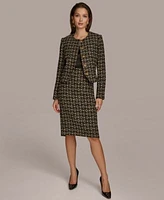 Donna Karan New York Womens Tweed Jacket Pencil Skirt