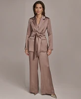 Donna Karan New York Women's Charmeuse Tie-Front Jacket