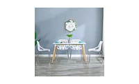 Slickblue 4-Piece Birds Nest Style Lounge Chair Set, Elegant White Design for Indoor & Outdoor Use
