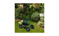 Slickblue Short Handle Garden Seat Cart for Easy Mobility and Comfortable Gardening