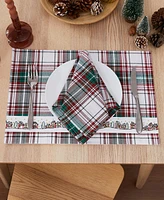 Avanti Holiday Cotton Plaid Placemats 13" x 19", Set of 4