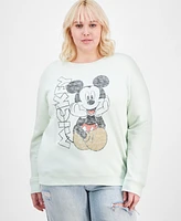 Disney Trendy Plus Mickey Mouse Faded Print Sweatshirt