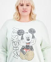 Disney Trendy Plus Mickey Mouse Faded Print Sweatshirt