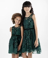 Rare Editions Big Girls Burnout Velvet Dress
