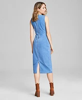 And Now This Women's Sleeveless Denim Midi Dress, Exclusively at Macy's