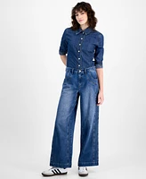 And Now This Women's High-Rise Seam-Front Wide-Leg Jeans, Exclusively at Macy's