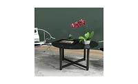 Slickblue 35.5'' Round All-Black Coffee Table for Modern Living Room Aesthetics