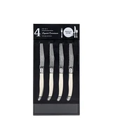 French Home Laguiole Connoisseur 4-Piece Steak Knife Set with Handles