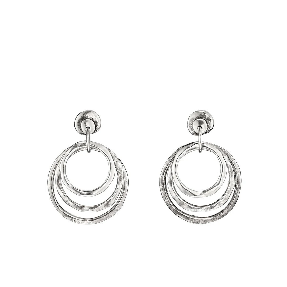 UNOde50 Sterling Silver Metal Hoop Earrings