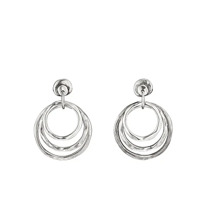 UNOde50 Sterling Silver Metal Hoop Earrings