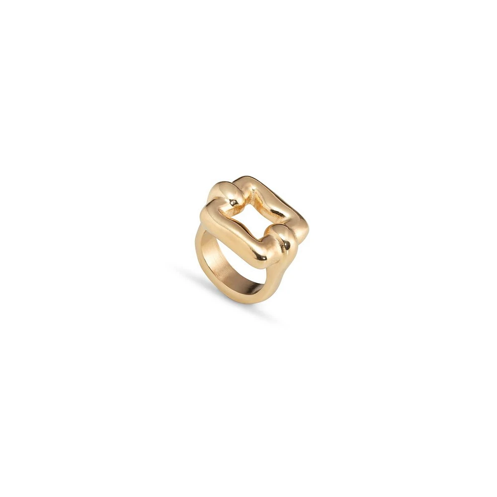 UNOde50 Square Shaped Metal Alloy Ring