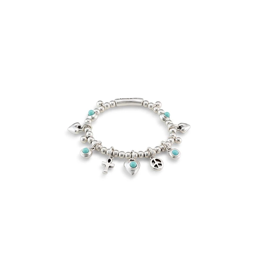 UNOde50 Sterling Silver Plated Metal Alloy Ball Bracelet