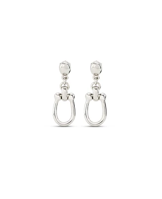UNOde50 18k Gold-Plated and Silver Metal Alloy Medium Link Earrings