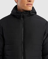 Ecko Unltd Men's Hooded Puffer Jacket with Polar Fleece Lining
