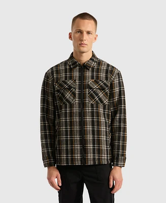 Ecko Unltd Men's Sherpa Lined Wool Blend Plaid Jacket