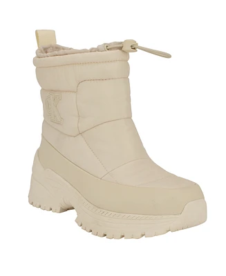 Calvin Klein Women's Nelsa Round Toe Casual Lug Sole Booties