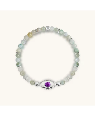 Karma and Luck Prosperity Magnet - Jade Amethyst Evil Eye Charm Bracelet