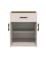 Depot E-Shop Barbados Pantry Organizer Cabinet 33" H, One Drawer, Two Interior Shelves, Two Doors