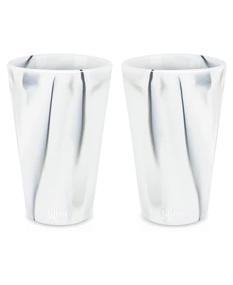 Silipint Pint Glasses: 2 pk - Mountain Marble