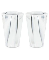 Silipint Pint Glasses: 2 pk - Mountain Marble