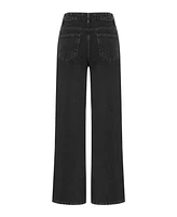 Nocturne Women's Boyfriend Jeans with Side Combination Zipper