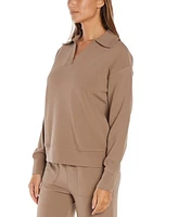 Three Dots Women's Sonia Split-Neckline Pullover Top