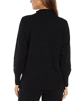 Three Dots Women's Jodie High-Neck Front-Seam Sweater