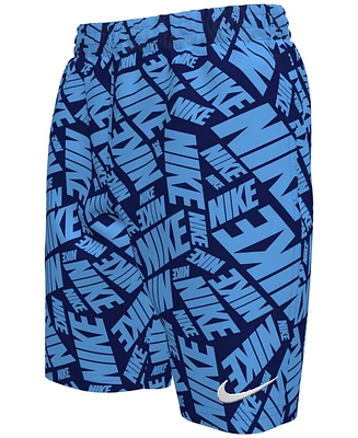 Nike Big Boys 7" Tossed Block Volley Swim Shorts