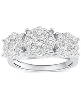 Forever Grown Diamonds Lab-Grown Diamond Three Stone Ring (2 ct. t.w.) Sterling Silver