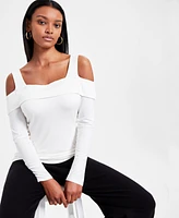 Bar Iii Women's Off-The-Shoulder Long-Sleeve Top, Exclusively at Macy's