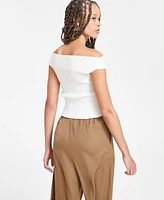 Bar Iii Women's Off-The-Shoulder Cutout Sweater Tank, Exclusively at Macy's