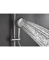 Streamdale Furniture Matte Black Shower System: Rain Showerhead, Hand Shower, Slide Bar