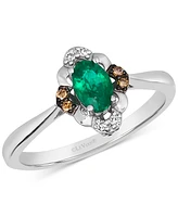 Le Vian New Emerald (3/8 ct. t.w.) & Diamond (1/10 ct. t.w.) Engagement Ring in 14k White Gold