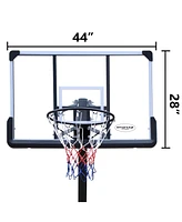 Streamdale Furniture Premium Adjustable Basketball System Durable, Shatterproof, Weather-Resistant