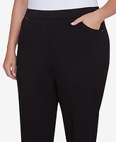 Alfred Dunner Plus Romancing the Stone Cuffed Ankle Ponte Pants