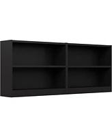 Streamdale Furniture Universal Small 2 Shelf Bookcase in Black - Set of 2