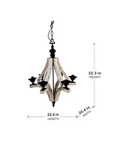 Streamdale Furniture Adjustable Light Wood Chandelier - Bulb Not Included