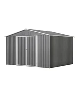 Streamdale Furniture excellent10x8 Multi-Purpose Storage Shed Galvanized Steel, Weather-Resistant, Versatile Use