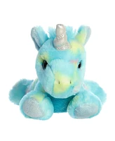 Aurora Small Blueberryripple Unicorn Bright Fancies Vibrant Plush Toy Blue 7"