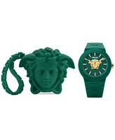 Versace Men's Swiss V-Pop Green Silicone Strap Watch 43mm