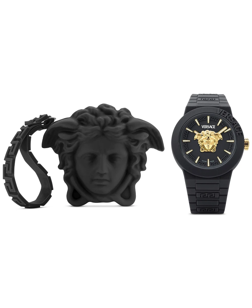 Versace Men's Swiss V-Pop Silicone Strap Watch 43mm