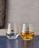 Anton Studio Designs Skye Double Old Fashioned Tumblers / Stemless Wines, Set of 2