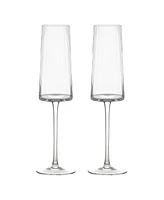 Anton Studio Designs Empire Clear Champagne Flutes, Set of 2