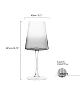 Anton Studio Designs Empire Wine Glasses Smoke, Set of 2