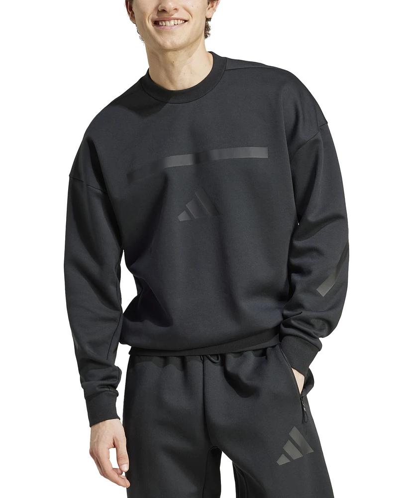 adidas Men's Z.n.e. Relaxed Fit Long Sleeve Crewneck Sweatshirt