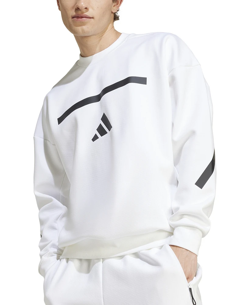 adidas Men's Z.n.e. Relaxed Fit Long Sleeve Crewneck Sweatshirt