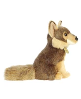 Aurora Medium Coyote Miyoni Realistic Plush Toy Brown 9.5"