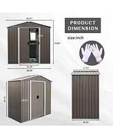 Streamdale Furniture 8FT X 4FT Outdoor Metal Storage Shed With Window