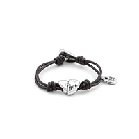 UNOde50 Sterling Silver-Plated Metal Leather Strap Bracelet